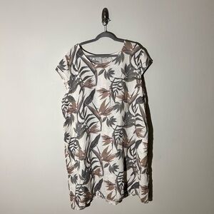 Lungo L’Arno women’s 3x 100% linen Floral Print Dress